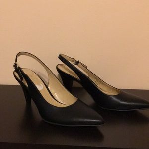 Naturalizer Black Sling Back Heels